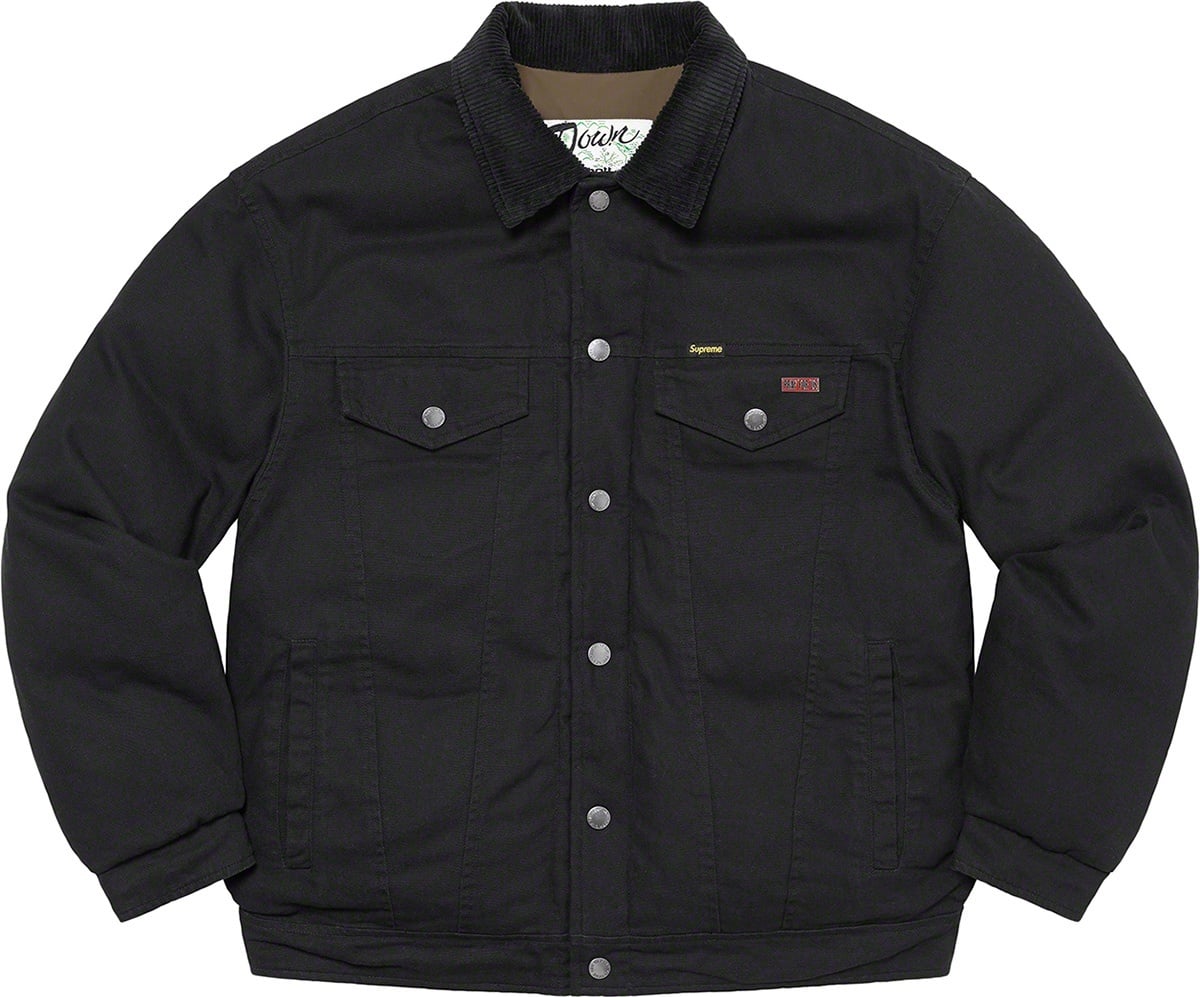 Supreme®/Schott® Canvas Down Trucker Jacket view 16
